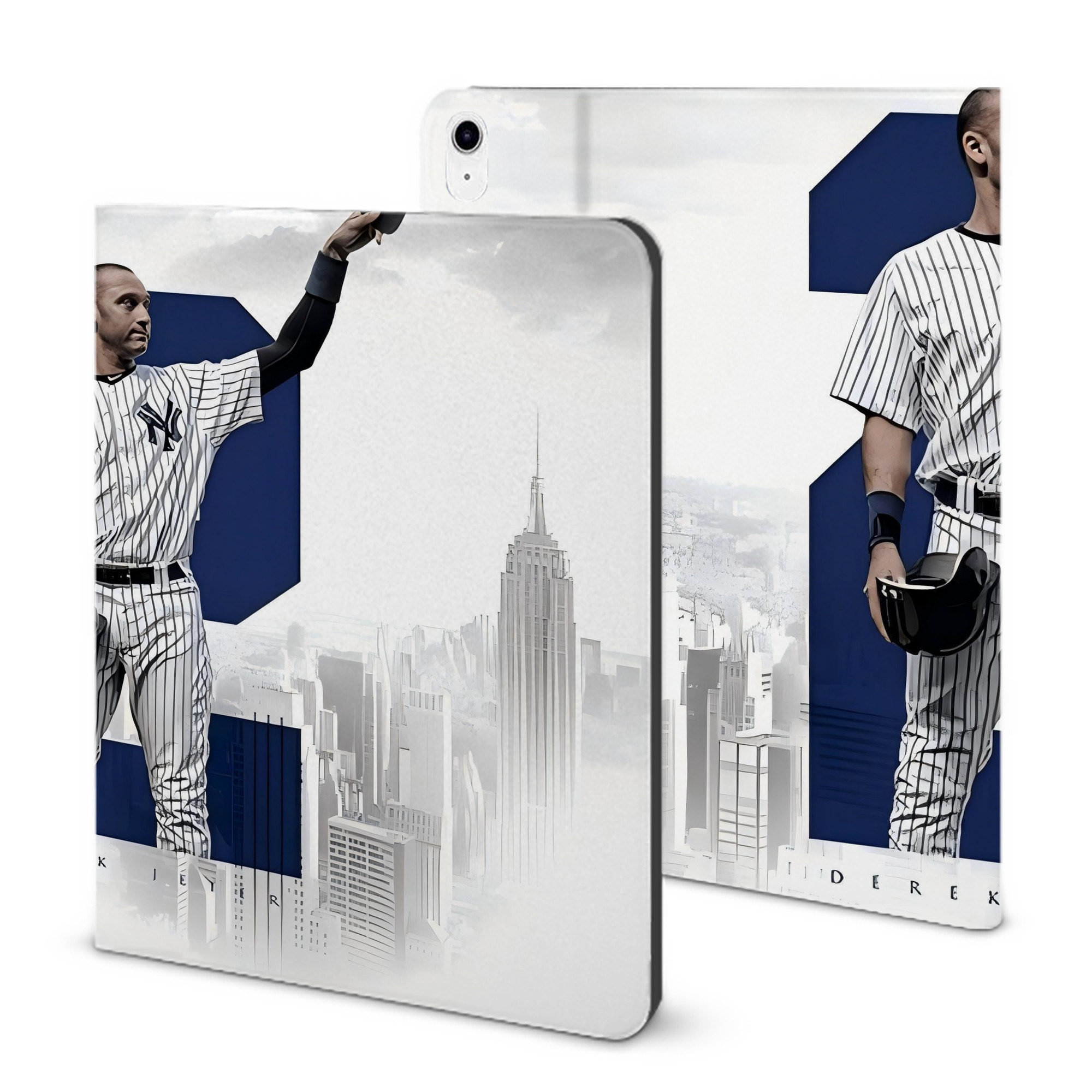 Derek Jeter 68 IPad Case Without Pencil Slot – Book-Style Cover With PU Leather & TPU – Slim, Durable, Scratch-Resistant, Full Protection & Easy Access